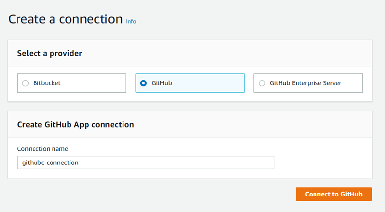 Redshift GitHub - Create a Connection section